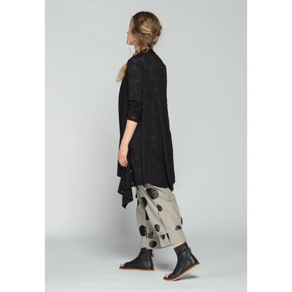 Luukaa Women's Black Polka-Dot Cardigan Size 16 Lightweight Cotton NWT - Picture 4 of 5